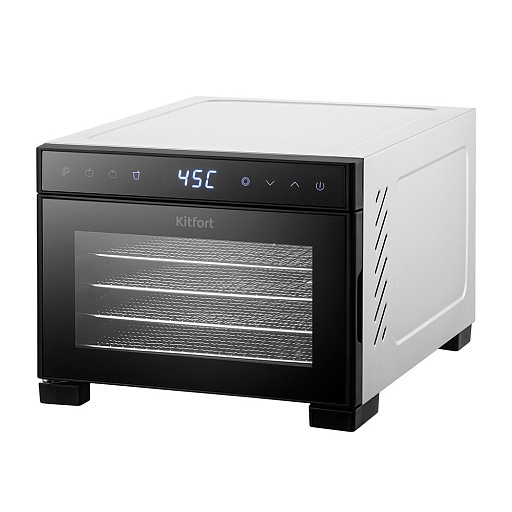 Сушилка для овощей и фруктов Kitfort КТ-4943 серебро Сушилка для овощей и фруктов Kitfort КТ-4943 серебро