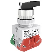 Переключатель кулачковый Dekraft ПЕ-22 220 В 1НО+1НЗ IP54 3P черный/белый (25056DEK)