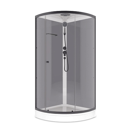 Душевая кабина Domani-Spa Simple 90х90х218 см стекло прозрачное 4 мм с низким поддоном полукруг Душевая кабина Domani-Spa Simple 90х90х218 см стекло прозрачное 4 мм с низким поддоном полукруг