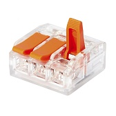 Клемма на 3 провода Electrovolt 221-413 0,2-4 кв. мм с рычажками без пасты (20 шт.) Клемма на 3 провода Electrovolt 221-413 0,2-4 кв. мм с рычажками без пасты (20 шт.)