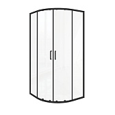 Душевой уголок Good Door Lite R-80-C-B черный 80х80х190 см четверть круга стекло прозрачное 5 мм (ЛТ00028)