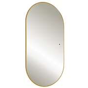 Зеркало с подсветкой овальное 55х105 см в раме золотой бесконтактный сенсор Abber Kontur (AG6304SCG)