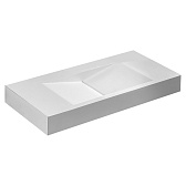 Раковина Abber Stein 100 см подвесная белая матовая (AS2641)