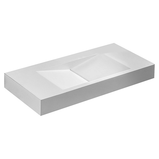 Раковина Abber Stein 100 см подвесная белая матовая (AS2641) Раковина Abber Stein 100 см подвесная белая матовая (AS2641)