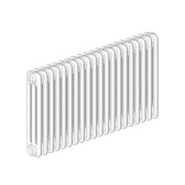 Радиатор стальной трубчатый Irsap Tesi 3 365х900 мм 1/2 20 секций нижнее подключение белый