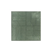 Плитка тротуарная 12 кирпичей 330х330х25 зеленая полимерпесчаная Lel-Eco