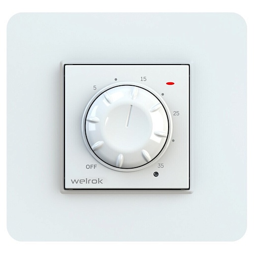 Терморегулятор механический для теплого пола Welrok ROL белый