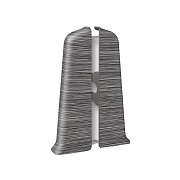 Заглушка торцевая Идеал Деконика 70 мм алюминий темный левая-правая Г-профиль (2 шт.)