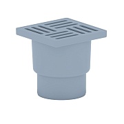 Трап душевой вертикальный АНИ пласт с гидрозатвором 150х150 мм d110 мм пластиковая решетка (TA1210)