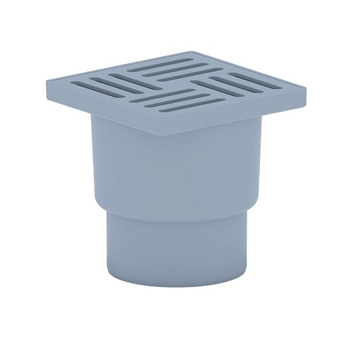 Трап душевой вертикальный АНИ пласт с гидрозатвором 150х150 мм d110 мм пластиковая решетка (TA1210)