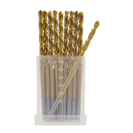 Набор сверл по металлу спиральных Hilberg Cobalt 5% Top 2,5х57 мм кобальтовое (10 шт.) (CO025-10)