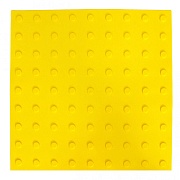 Тактильная плитка ТПУ конус в ряд 500х500х6,5 мм желтая