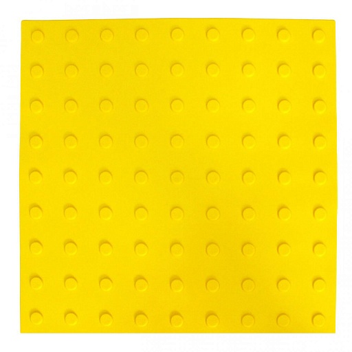 Тактильная плитка ТПУ конус в ряд 500х500х6,5 мм желтая