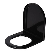 Сиденье для унитаза Berges Uno Black SO дюропласт с микролифтом (018153) Сиденье для унитаза Berges Uno Black SO дюропласт с микролифтом (018153)