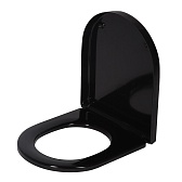 Сиденье для унитаза Berges Uno Black SO дюропласт с микролифтом (018153)