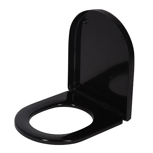 Сиденье для унитаза Berges Uno Black SO дюропласт с микролифтом (018153)