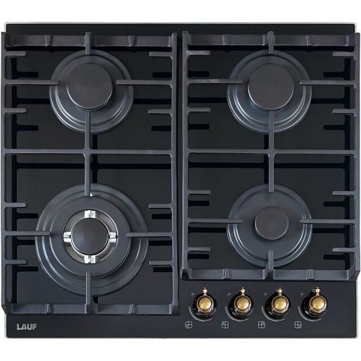 Варочная панель газовая Lauf PG-616BL classic 4 конфорки черная