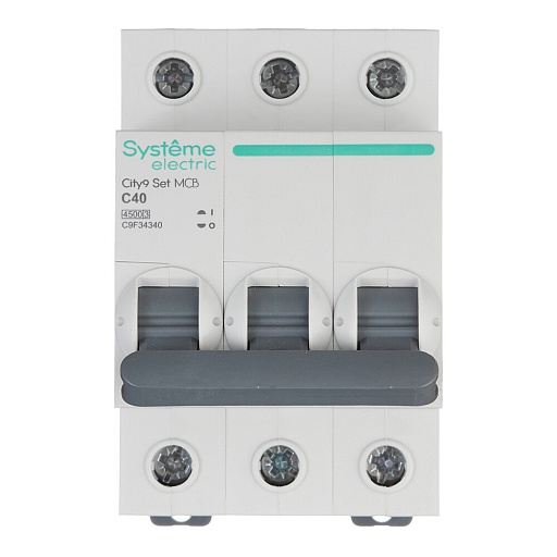 Автоматический выключатель модульный Systeme Electric City9 Set 3P 40А 4,5 кА 400 В (C9F34340) Автоматический выключатель модульный Systeme Electric City9 Set 3P 40А 4,5 кА 400 В (C9F34340)