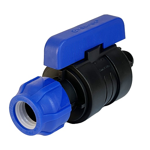 Кран шаровой ПНД Valfex компрессионный переходной 25х1/2 НР(ш)