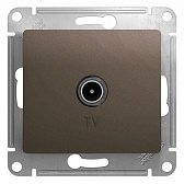 Розетка телевизионная Systeme Electric Glossa встраиваемая шоколад (GSL000893)