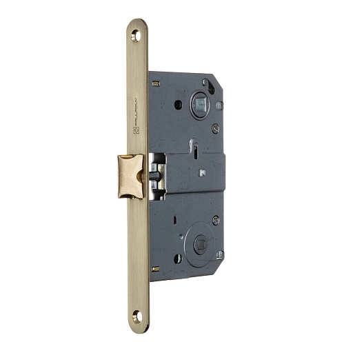Замок врезной Palladium 390 SB для межкомнатной двери под фиксатор матовая латунь
