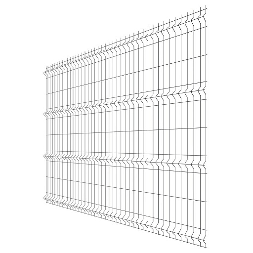 Секция заборная 3D Fine 2030х2500 мм d3,2 мм ячейка 60х235 мм графитовый серый RAL 7024 Grand Line Секция заборная 3D Fine 2030х2500 мм d3,2 мм ячейка 60х235 мм графитовый серый RAL 7024 Grand Line