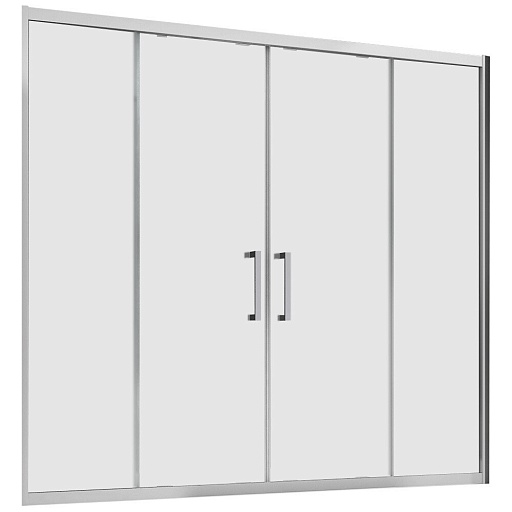 Шторка на ванну раздвижная 170х140х0,6 см профиль хром Abber Schwarzer Diamant (AG57170M)