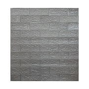 Панель самоклеящаяся вспененный полиэтилен 700х770х3 мм Кирпич серый металлик 0,54 кв.м