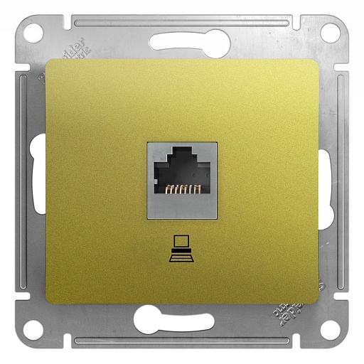 Розетка компьютерная Systeme Electric Glossa встраиваемая фисташковая RJ45 (GSL001081K) Розетка компьютерная Systeme Electric Glossa встраиваемая фисташковая RJ45 (GSL001081K)