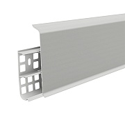 Плинтус ПВХ напольный Деконика 100 мм светло-серый 2200 мм