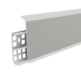 Плинтус ПВХ напольный Деконика 100 мм светло-серый 2200 мм