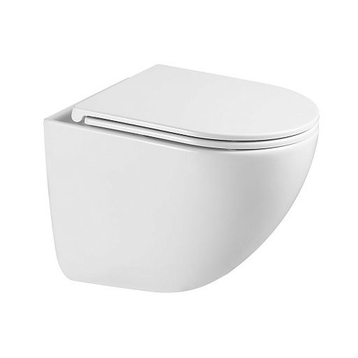 Унитаз подвесной Corsa Deco CX Tornado безободковый с сиденьем дюропласт микролифт смыв торнадо (WHCX500ST)