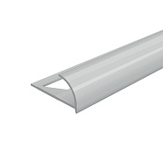 Профиль ПВХ для кафельной плитки наружный 10 мм 2,5 м светло-серый