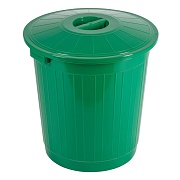 Бак бытовой Элластик-Пласт 50 л пластиковый с крышкой зеленый