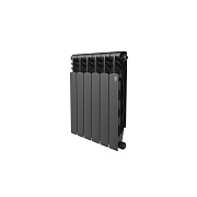 Радиатор биметаллический Royal Thermo 500 мм 6 секций 1" боковое подключение черный