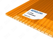 Сотовый поликарбонат BEROLUX 10 мм оранжевый