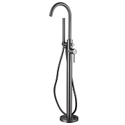 Смеситель для ванны напольный Abber Wasser Kreis никель однорычажный с лейкой (AF8115NGN)