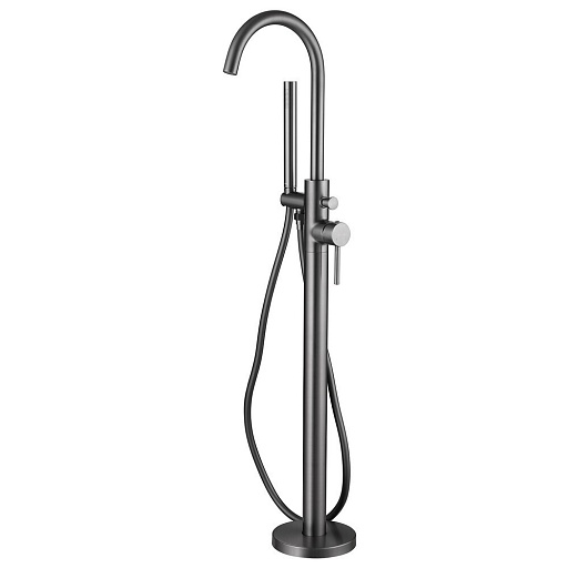 Смеситель для ванны напольный Abber Wasser Kreis никель однорычажный с лейкой (AF8115NG) Смеситель для ванны напольный Abber Wasser Kreis никель однорычажный с лейкой (AF8115NG)