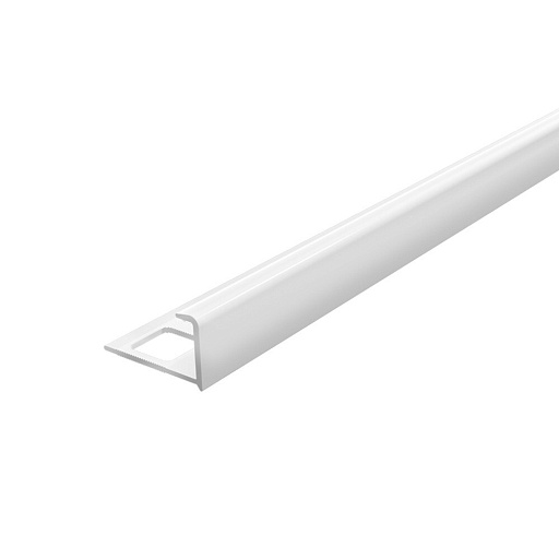 Профиль ПВХ для кафельной плитки наружный 10 мм 2,7 м белый глянец