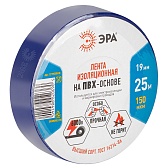Изолента Эра ET1925 ПВХ синяя 19 мм 25 м Изолента Эра ET1925 ПВХ синяя 19 мм 25 м