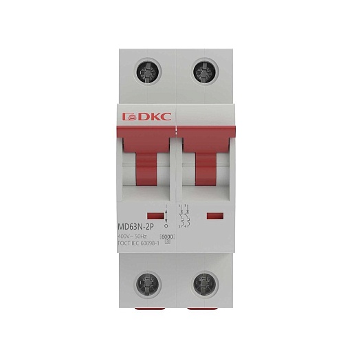 Автоматический выключатель модульный DKC Yon Max MD63N 2P 6А тип C 6 кА 400 В (MD63N-2PC6) Автоматический выключатель модульный DKC Yon Max MD63N 2P 6А тип C 6 кА 400 В (MD63N-2PC6)