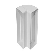 Колено вертикальное пластиковое для плоских воздуховодов 60х204 мм 90°