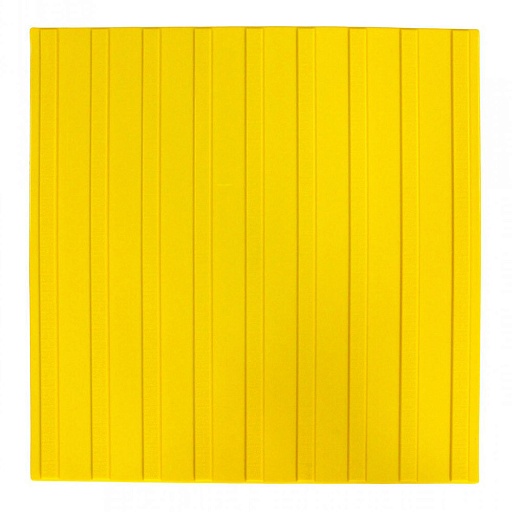 Тактильная плитка ПВХ продольный риф 500х500х5,5 мм желтая Тактильная плитка ПВХ продольный риф 500х500х5,5 мм желтая