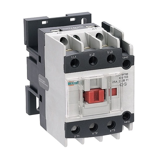 Контактор модульный Dekraft КМ-103 (22118DEK) 220-230 В 25 А тип AC 1НО+1НЗ Контактор модульный Dekraft КМ-103 (22118DEK) 220-230 В 25 А тип AC 1НО+1НЗ