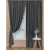Штора блэкаут графит 160х270 см Amore Mio (99106) Штора блэкаут графит 160х270 см Amore Mio (99106)