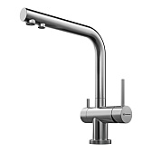 Смеситель для кухни Omoikiri Nagano-BN нержавеющая сталь с высоким изливом с подключением к фильтру однорычажный (4994011)