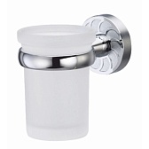 Стакан для ванной WasserKraft Isen с держателем стекло матовый/металл хром (K-4028) Стакан для ванной WasserKraft Isen с держателем стекло матовый/металл хром (K-4028)