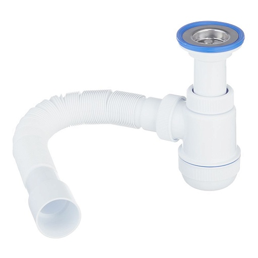 Сифон для раковины и мойки Wirquin Virplast 1 1/2х40 мм с выпуском d63 мм с соединением 40/50 мм (30980678)