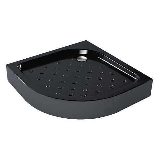 Поддон Метакам Classic акриловый 90х90х16 см полукруг черный низкий (АПS_013574)