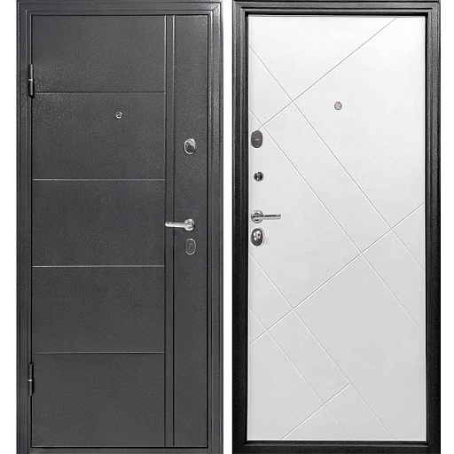 Дверь входная Форпост 60 левая антик серебро - белый 960х2050 мм
